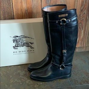 Burberry Leather Rainboots